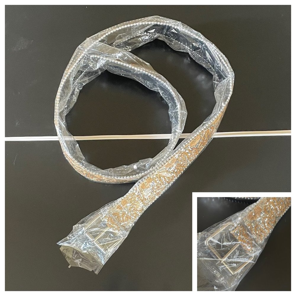 Belt with sequined design